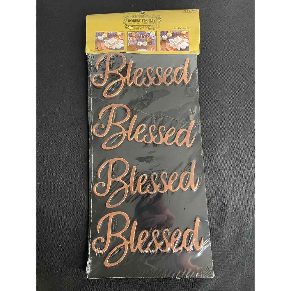 Robert Stanley Signature Collection Metal Blessed Words‎ 4pc Rose Gold HL9183878